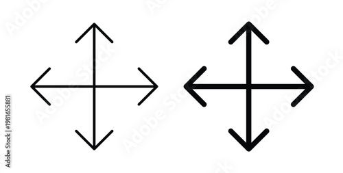 Drag icon pack flat black, Editable line icons