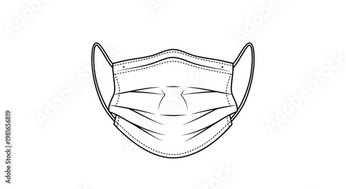 vector illustration of a medical mask