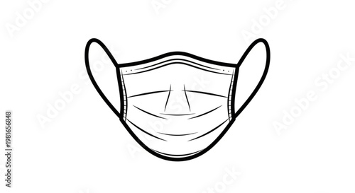 vector illustration of a medical mask