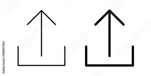 Export icon pack flat black, Editable line icons