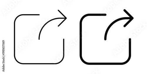 Export icon pack flat black, Editable line icons