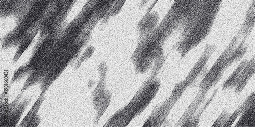 Abstract grayscale diagonal brush strokes and organic shapes with a grainy texture, creating a textured and artistic background for creative projects