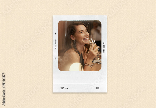 Analog Film Frame Mockup Template & Vintage Photo Border Overlay for a Retro Photo Effect