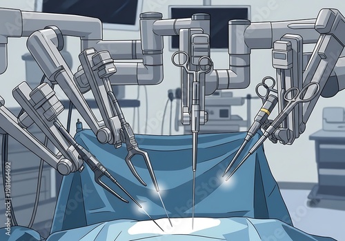 Advanced Robotic Surgical Arm Setup in Modern Operating Room