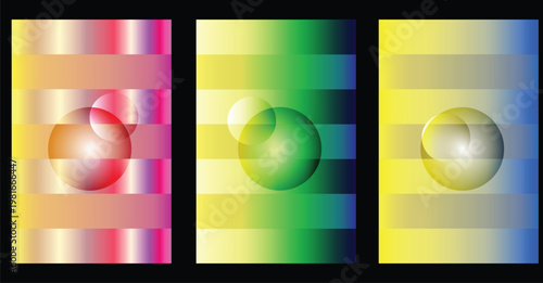 Color gradient and spherical illusion a triadic exploration of hues