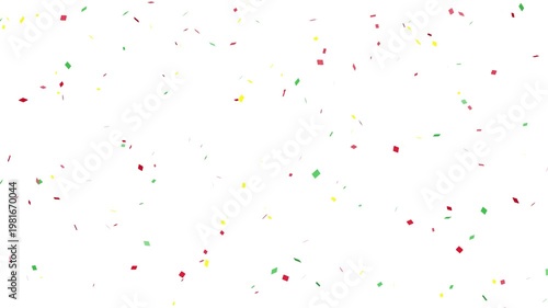 colorful multicolor confetti falling animation, multi color celebration confetti blast, 4k loopable with alpha channel. falling colorful paper confetti particles.