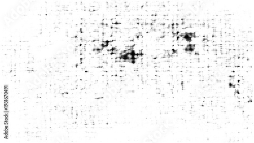 Random halftone particle dust texture with dotted noise scatter on white background grunge overlay pattern