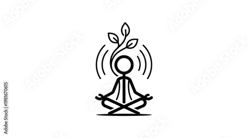 Mindfulness Meditation and Personal Growth Symbol