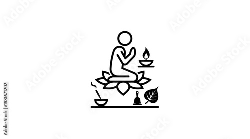 Hindu Ritualistic Offering Icon