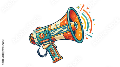 Vintage Megaphone Loudspeaker Announcement Device.