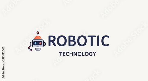 Robotic Technology Logo Design Depicting Futuristic Innovation and Advancement in Automation