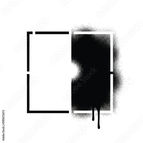 Abstract Black and White Creative Art with Modern Design Elements