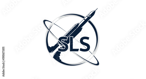 Powerful Rocket Launching into Orbit, Space Exploration Concept