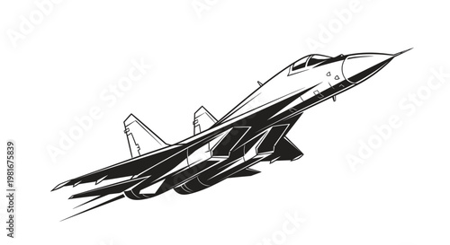 Powerful Military Jet Aircraft Soaring Through the Sky