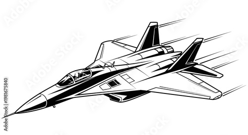 Powerful Military Jet Aircraft Soaring Through the Sky