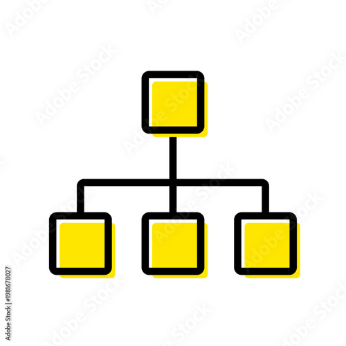 組織構造を表すビジネスアイコン