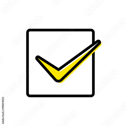 チェックマークのシンプル確認アイコン