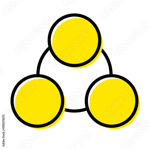 データ連携を表す構造アイコン素材