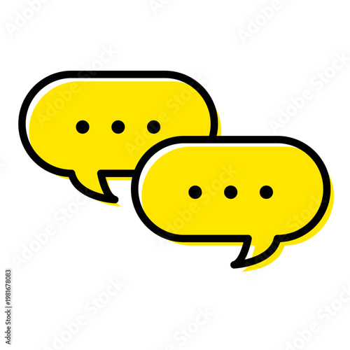 会話を表すチャット吹き出しアイコン