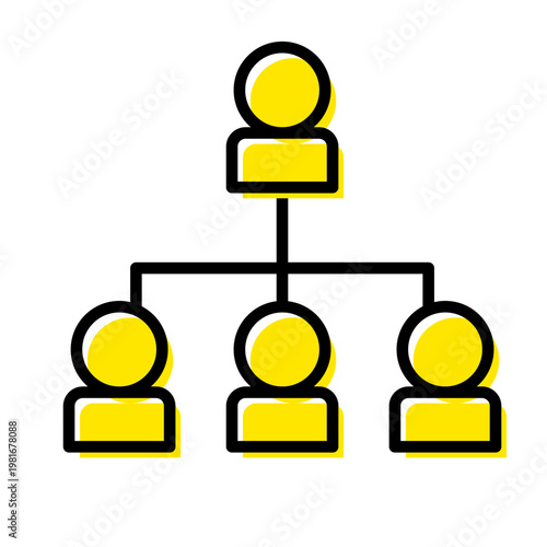 組織図を表す人物ネットワークアイコン