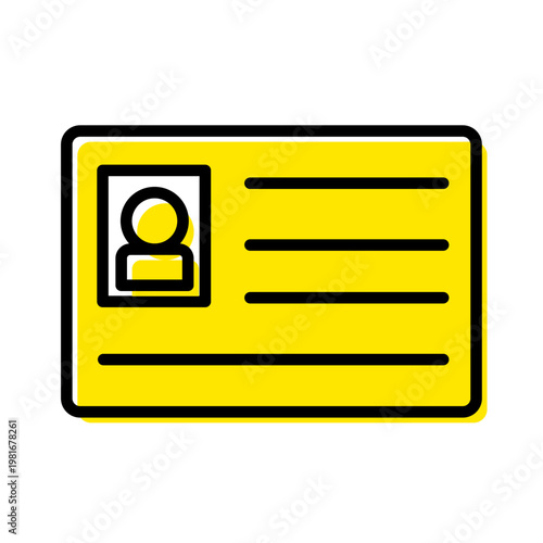 身分証明書を表すカードアイコン素材