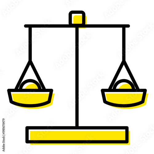 バランスを表す天秤アイコン・比較イメージ