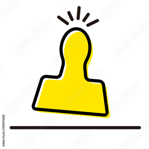 承認マークスタンプビジネスアイコン