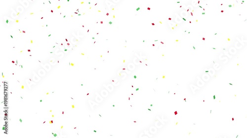 colorful multicolor confetti falling animation, multi color celebration confetti blast, 4k loopable with alpha channel. falling colorful paper confetti particles.