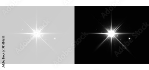 Bild auf Leinwand PNG prism glow with crystal shine sparkling light reflection and transparent shi