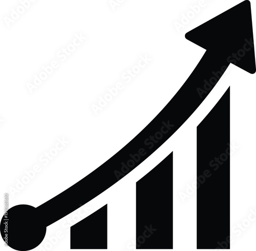 Rising upward arrow symbolizing growth and progress