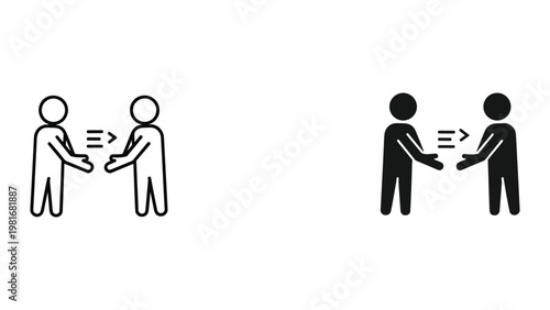 Handshake introduction connection people icon