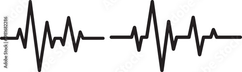 Electrocardiogram heartbeat line graphs with heart rate vital sign heartbeat illustration abstract analysis cardiology electrocardiograph electronic emergency epilepsy healthcare hospital