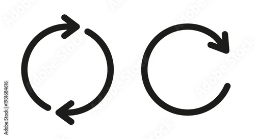 Black circular arrows depicting a recycling or continuous loop concept