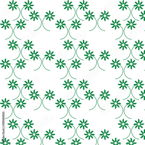 seamless pattern with green leaves