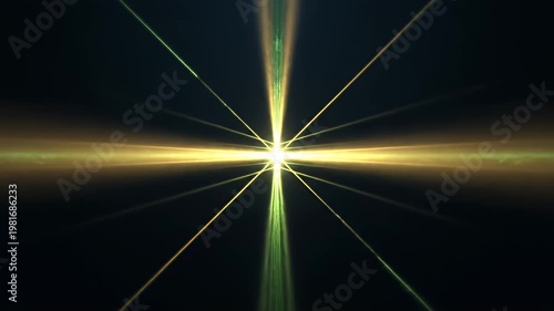 Glowing X symbol with colorful light streaks on dark background