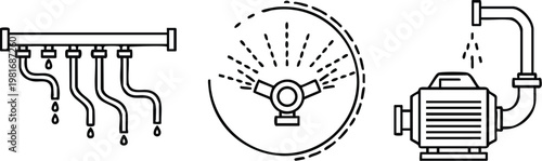 Title: Water Pump Motor Vector Illustration