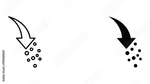 Dispersion funnel particle release illustration