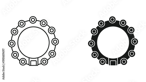 Electronic circular connector component design
