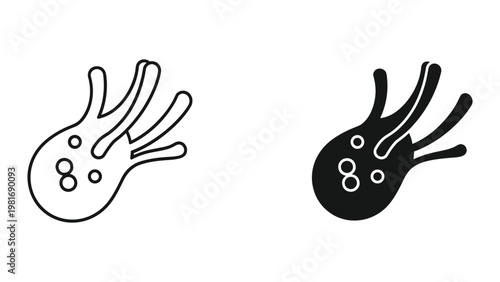 Protist microorganism structure microscopy icon