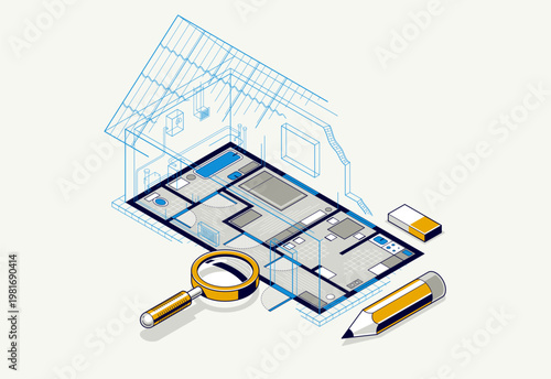 House floorplan drawing wit...