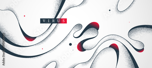 Curvy lines in dynamic motion vector abstract background, virus lifeform in mutation look like wallpaper art, fluid curve linear abstraction, wavy motion.
