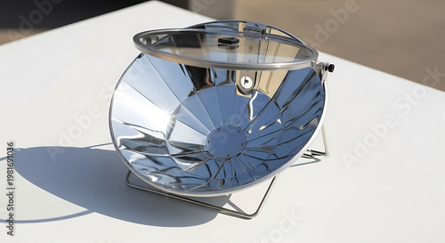 Efficient portable solar cooker harnessing sun's energy for sustainable outdoor cooking and heating solution
