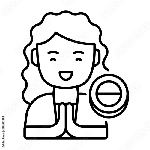 This Hospitality icon is suitable for Indonesian Culture, etc