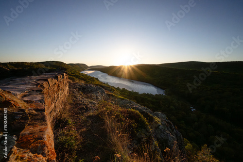 Lake of the Clouds sunset Porcupine Mountains Wilderness State Park