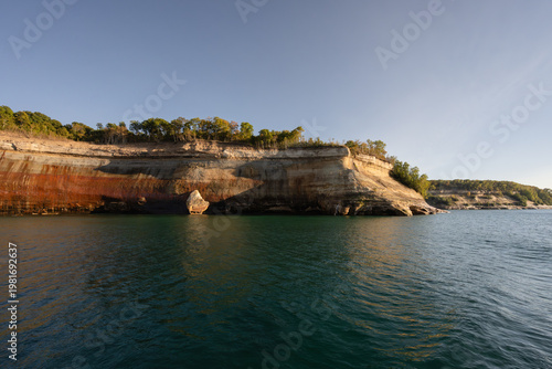 Pictured Rocks National Lakeshore colorful cliffs Lake Superior