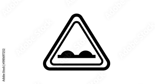 Road sign warning ahead humps.