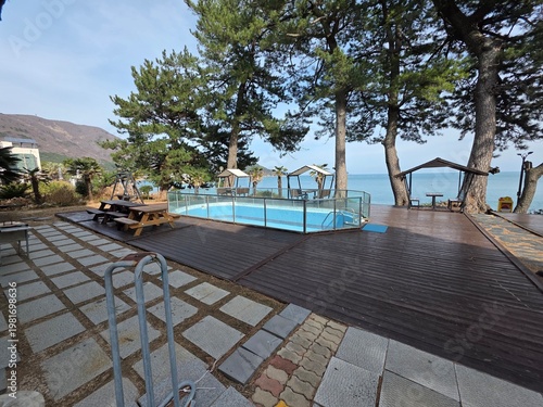 “Interior facility images of a pension near Geoje Mongdol Beach”