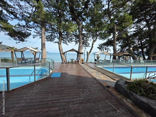“Interior facility images of a pension near Geoje Mongdol Beach”