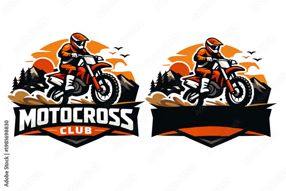 Obraz premium Motocross club Logo Vector