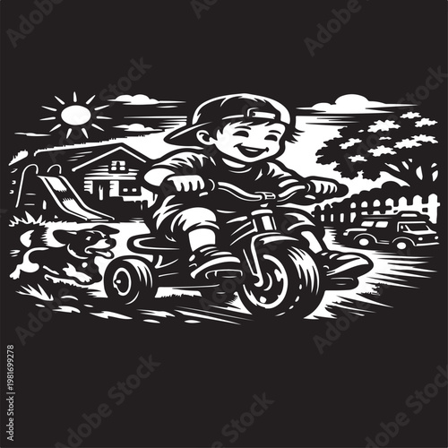 Kids on Motorcycle 